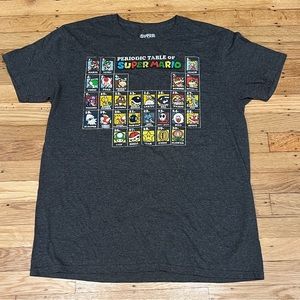 SUPER MARIO Periodic Table of Super Mario Graphic T-shirt - Youth L